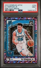 2024 PANINI DONRUSS OPTIC PINK FAST BREAK #294 KJ SIMPSON JR. 4/25 PSA 9