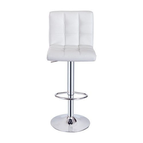 Faux Leather Barstool Chrome Base Stool Counter Height Stool Breakfast Bar Chair - Picture 85 of 172