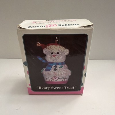 1993 Enesco Small Wonders Miniature Baskin Robbins Beary Sweet Treat Ornament