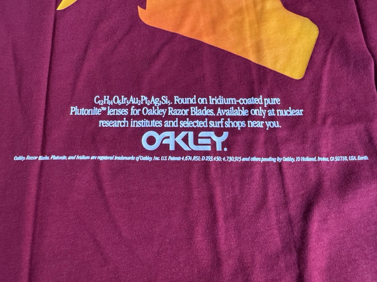 NEW Oakley Discovers Iridium Short Sleeve Tee Shirt Red Mens XL