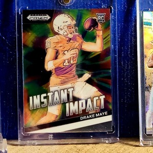 Drake Maye 2024 Prizm Draft Picks Instant Impact Green Prizm RC North Carolina P