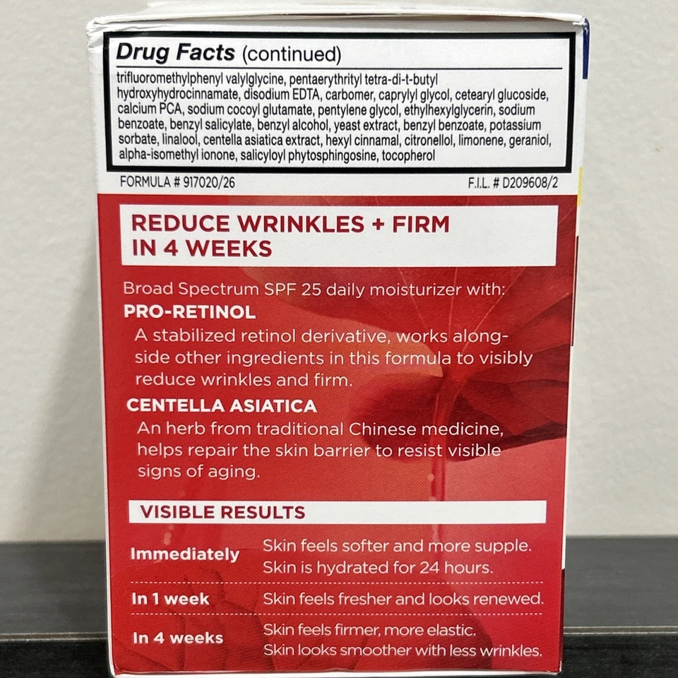 Новый в коробке L'Oreal Revitalift против морщин и укрепляющий увлажняющий крем, Pro-Retinol, 2,55 унц - Изображение 3 из 4