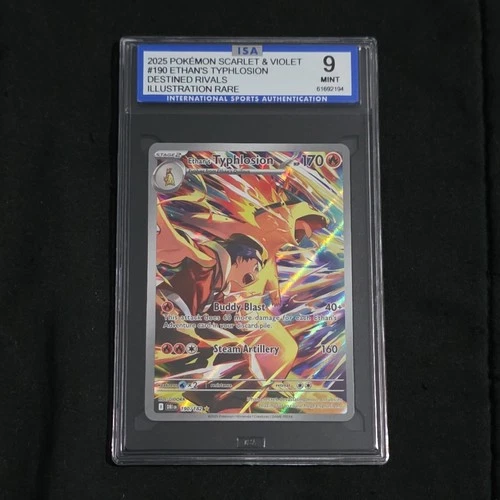 2025 Pokemon Destined Rivals 190/182 Ethan's Typhlosion Illustration Rare ISA 9