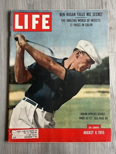 Life Magazine August 8 1955 Ben Hogan Golf Secrets Insects - Great Shape! - Picture 1 of 10