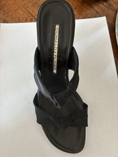 Donald Pliner Black Thong Sandal with Bow Detail