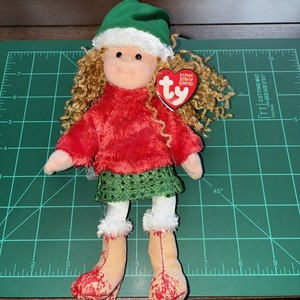 Vintage 1990s TY Teenie Beanie Boppers Holiday Addition Wishful Whitney ￼