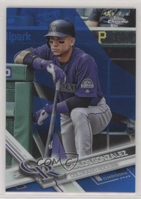 2017 Topps Chrome Blue Refractor /150 Carlos Gonzalez #76 0r4