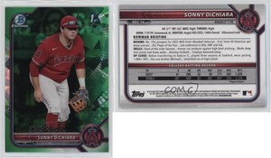 2022 Bowman Chrome Draft Sapphire Edition Green /50 Sonny DiChiara #BDC-16