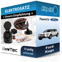 Towtec E-Satz 13Polig Universell Passend für Ford Kuga Incl. Manual