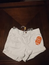 Wonder Nation Girls White Jean Shorts, size L 10-12 Plus,   Brand New  