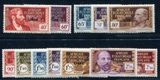 AEF 1940 YVERT 105-123 EX ** MINT IMMACULATE 12 VALUES (F0011