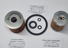 Filtro Olio e Cartuccia Nafta Motore Lombardini LDA 720 - 7 LD 665