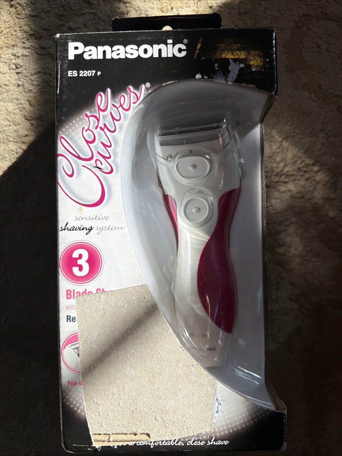 Panasonic ES2207P Close Curves Wet Dry 3-Blade Women's Shaver Pop-Up Trimmer New