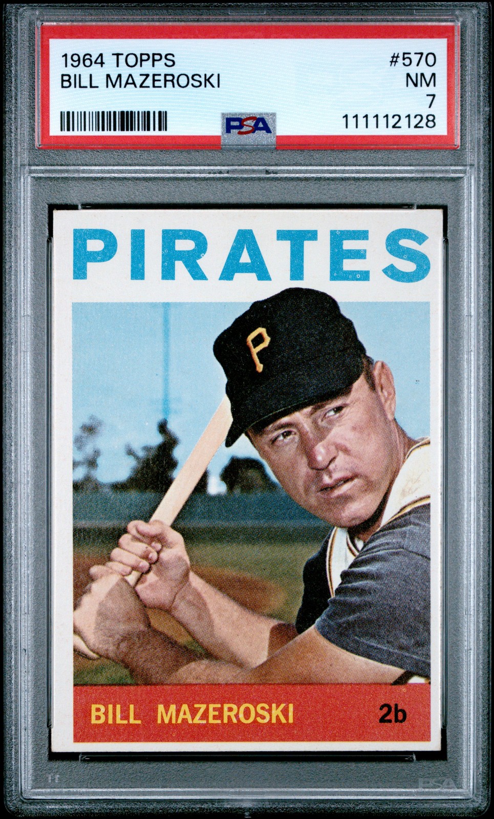 1964 TOPPS #570 BILL MAZEROSKI PSA 7