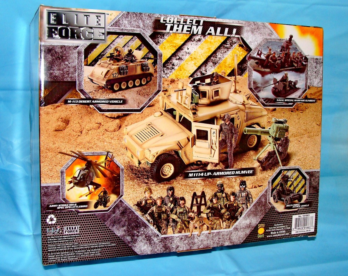 1/18 BBI Elite Force U.S Army M1114 Up- Armored Humvee Military