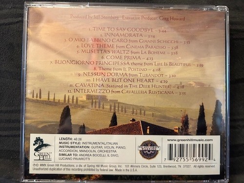 Romance In Tuscany - Audio CD By Jeff Steinberg - LIKE NEW - Picture 2 of 3