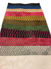 SHIPS FOLDED SNAKE SKIN SCALE 3D Texture Faux Leather Upholstery Vinyl Fabric