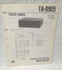 Original - Service Manual - SONY TA-D905