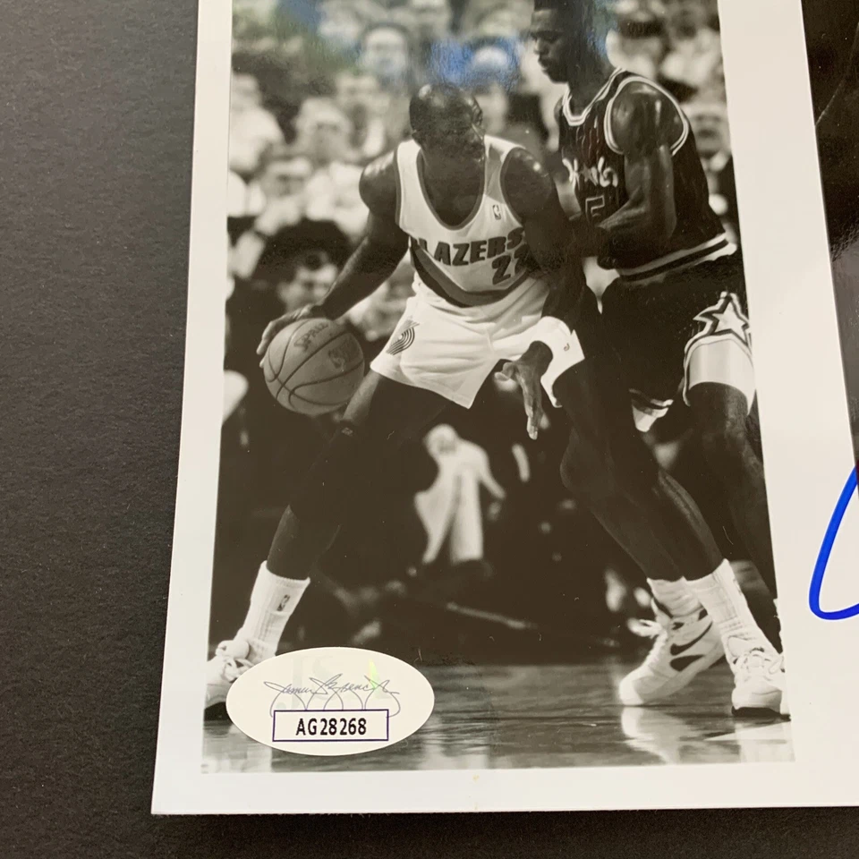 Clyde Drexler HOF Signed 8x10 Photo Autograph Portland Trailblazers Houston JSA - Image 2 of 4
