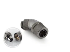 Bitspower G1/4" Black Sparkle Dual Rotary 45-Degree Compression Fitting CC2