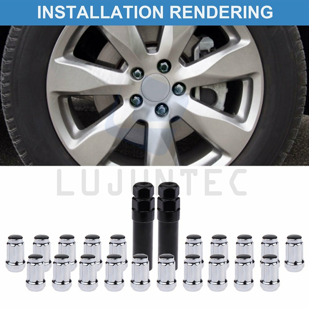 20 Set Spline Drive Close End 1/2"20 Lug Nuts For Ford Explorer