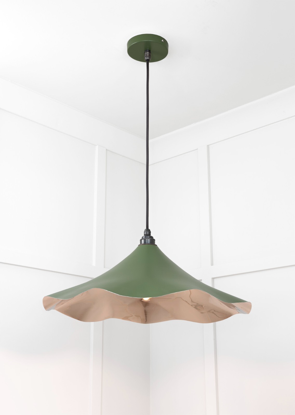 From The Anvil 49730SH Smooth Nickel Flora Pendant in Heath
