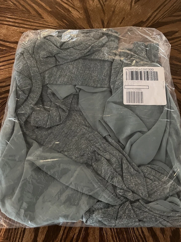 LOGO by Lori Goldstein Space Dye Knit Vest Satin Trim Sea Green 1X A285354 NEW - Image 4 of 4