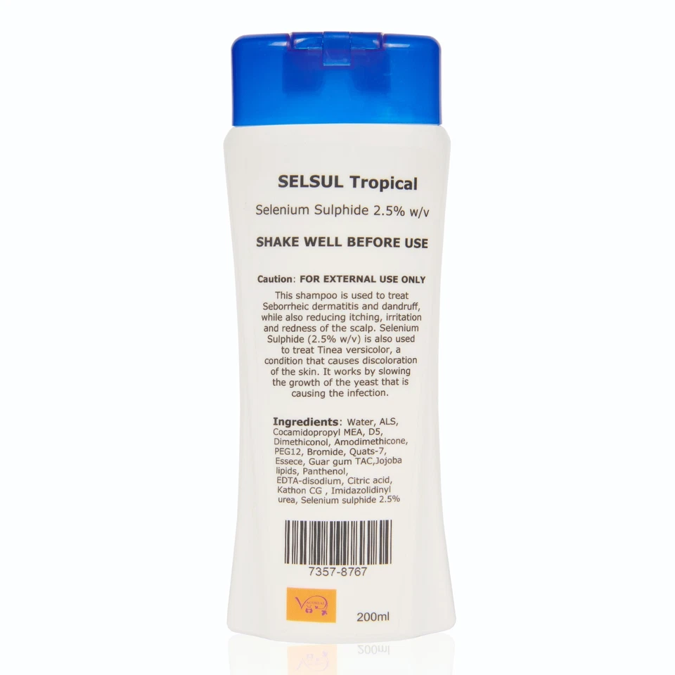 Shampoo (2.5% selenium sulphide) dandruff Seborheic Dermatitis 200ML UK Selsul  - Image 3 of 4