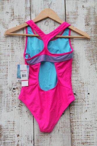 BIG CHILL Girls Size 10 One Piece Swim Swimsuit Bathing Suit Pink 50 UPF NEW - Picture 2 of 2
