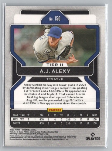 2022 Panini Prizm #150 A.J. Alexy RC - Picture 2 of 2