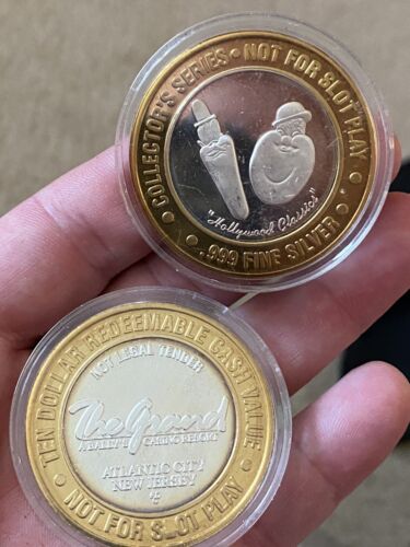 The Grand Atlantic City NJ .999 fine silver collector series $10 coin Lot Of 2 - Picture 3 of 7