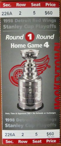 Juego de 4 entradas completas Detroit Red Wings Stanley Cup SIN USAR - Imagen 6 de 6
