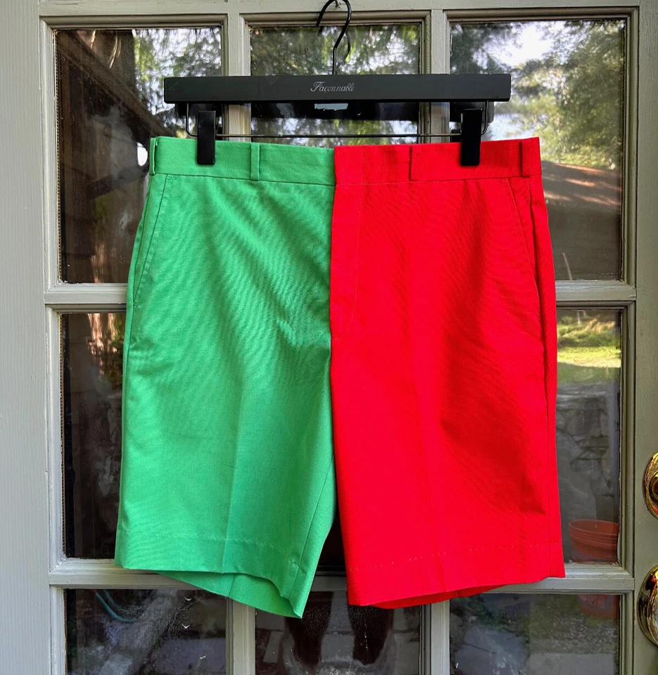 Vintage 70s 80s Trimingham's Bermuda Shorts Mens 36 New Old Stock Color Block