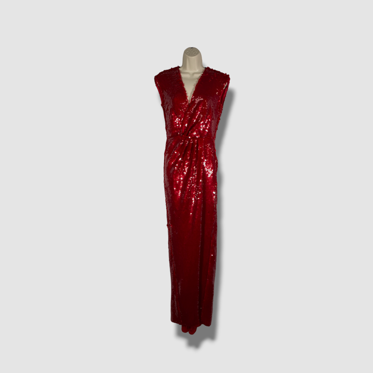 dolce and gabbana red sequin dress Dolce&Gabbana Twisted Plunging Sequin Gown, Red, Women's, 0, Evening Formal Gala Gowns Mother of the Bride Groom Sequined Gowns
