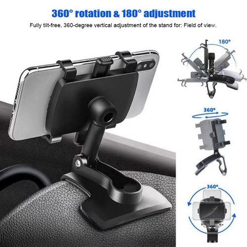 Car Dashboard Rotatable Adjustable Phone Holder Phone Stand Car Phone Holder-mx - Photo 2/9