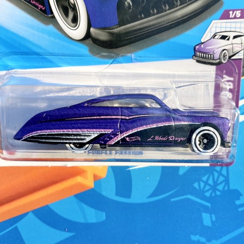 🔥RARO Hot Wheels 2025 Purple Passion 5/250 Larry Wood Design RUBÍ Mercury Ford - Imagen 2 de 7