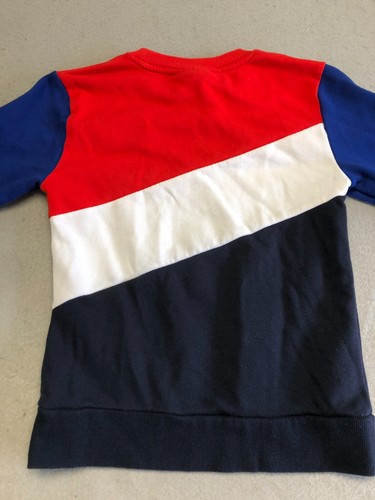 Reebok Sweatshirt Kids Boy's Medium (8) Colorblock Logo Fleece Active Crew - Picture 4 of 5
