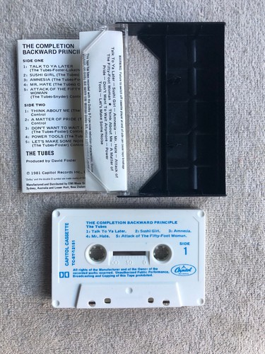 The Tubes The Completion Backward Principle 80s Import Rock Cassette - Picture 7 of 12