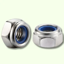 M8-1.25 Nylon Insert Lock Nuts, Stainless Steel 304 (18-8) Lock Nuts with Nylon