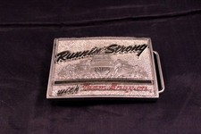 Vintage Heavy 3.5" Team Snap-On Tools Belt Buckle SSX-1176 Chrome Over Brass USA