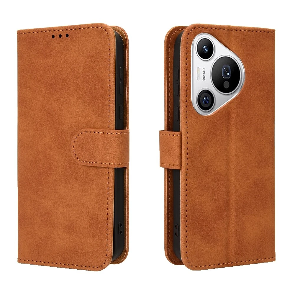 Synthetic Leather Matte Cell Phone Wallet Cases for Huawei