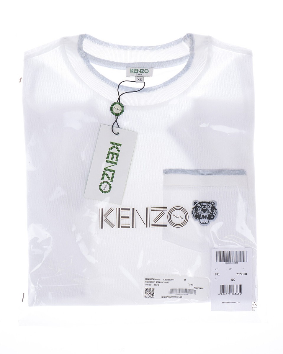 Kenzo T Shirt Sweatshirt Cotton Woman White 981 2TS858 1 Sz