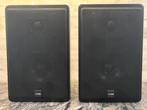 Pair of Vintage Black CANTON Plus F Bookshelf Speakers - Germany