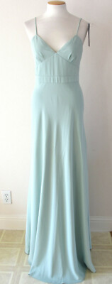 NEW J Crew Dusty Shale Aubrey Long Dress In Drapey Matte Crepe Bridesmaid  Prom 6 | eBay