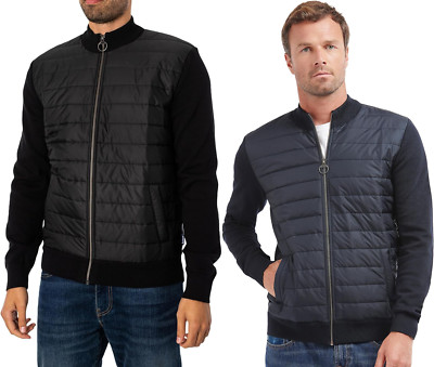 BARBOUR MEN'S LIFESTYLE CARN BAFFLE ZIP THROUGH NYLON JACKET NAVY