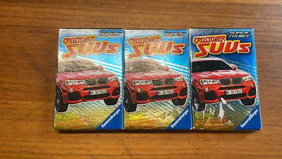 32 Blatt Ravensburger Kartenspiel Supertrumpf Crossover SUVs 3 STÜCK NEU&OVP