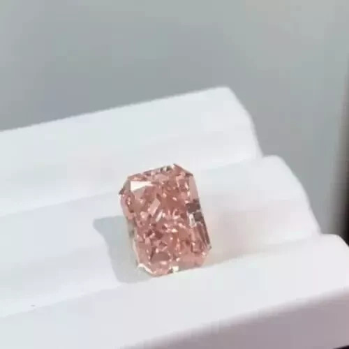 0.50 CT Certified Natural Radiant Cut Pink Diamond D Grade VVS1 + 1 Free Gift - Picture 3 of 6