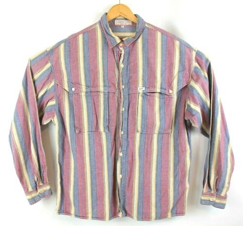 Large Striped Grunge Hippie Button 
