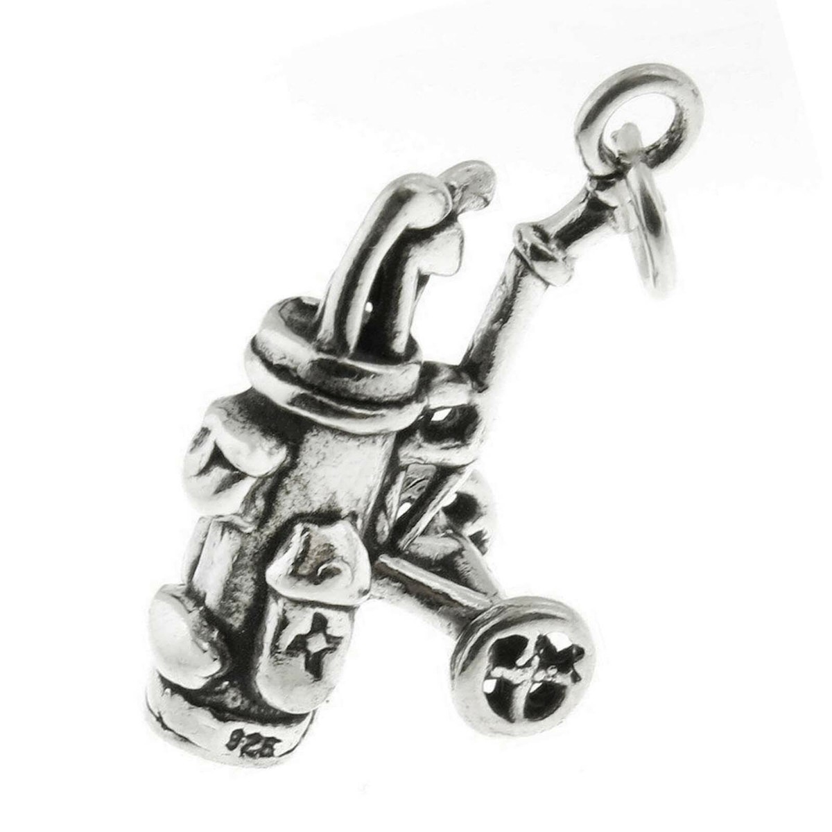 Golf Cart Charm in Sterling Silver, Made in the USA Golf Cart Charm in Sterling Silver, Made in the USA