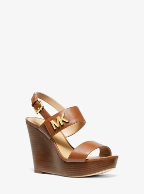 Kors Shoes Michael Kors Deanna Leather Wedge Michael Kors Deanna